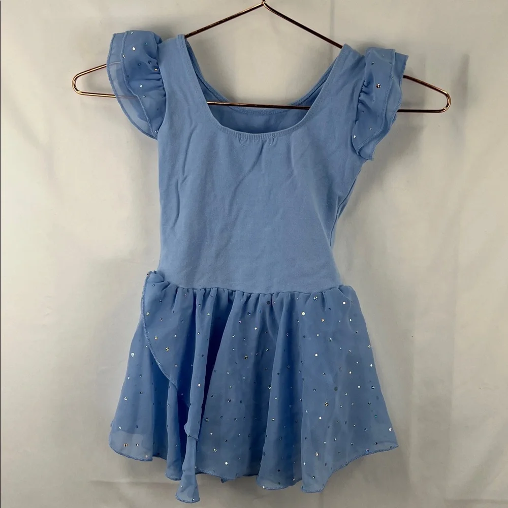 Girls Tutu Leotard - Arshiner - 2 Pack -Blue and Green - Sparkle -Size 130 & 140